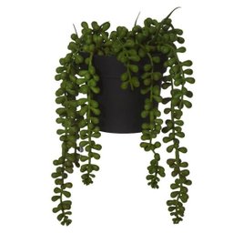 Kit 4 plantas artificiais pendente de rosario toque real 35 cm - 5