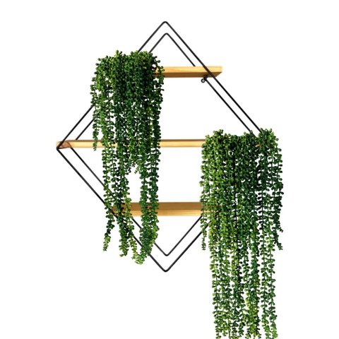 Kit 5 Suculentas Artificiais Planta Pendente para Decoração 35 Cm