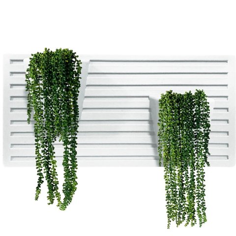 6 Plantas Artificiais Pendentes em Silicone Verde 35 Cm