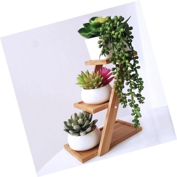 6 plantas artificiais pendentes em silicone verde 35 cm - 2