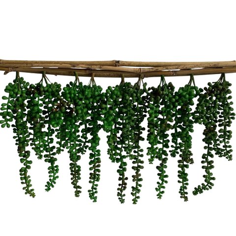 Kit 10 Suculentas Artificiais Pendente Folhagem Pendente 35 Cm