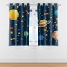 Cortina Infantil para Quarto Sistema Solar 2,20m x 1,40m - 1