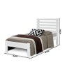 Cama Solteiro Madeira Maciça Com Colchão Branco Brena Shop JM - 4