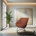 Ver imagem 3 de Kit 2 Poltronas Luxo Alana Veludo Terracota Base Luxo Preto - Pallazio