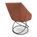 Ver imagem 6 de Kit 2 Poltronas Luxo Alana Veludo Terracota Base Luxo Preto - Pallazio
