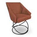 Ver imagem 2 de Kit 2 Poltronas Luxo Alana Veludo Terracota Base Luxo Preto - Pallazio