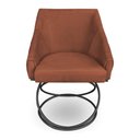 Ver imagem 4 de Kit 2 Poltronas Luxo Alana Veludo Terracota Base Luxo Preto - Pallazio