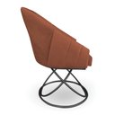Ver imagem 5 de Kit 2 Poltronas Luxo Alana Veludo Terracota Base Luxo Preto - Pallazio