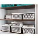 Ver imagem 3 de Caixa Organizadora Branca com Tampa Cesto Médio Crippa Brinquedos Closet Lavanderia