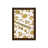 Quadro Cozinha Tipos de Massa Farfalle Moldura Marrom 33x43 - 1