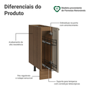 Ver imagem 5 de Balcão Porta-Temperos 20 cm 1 Porta (sem Tampo) Rustic/Crema Vik Madesa