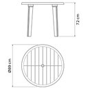 Ver imagem 3 de Mesa Plástica Tramontina 89x72cm Desmontável Branca Cassino Polipropileno