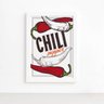 Quadro Cozinha Tempero Chili Pepper Moldura Branca 33x43cm - 2