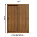 Ver imagem 3 de Guarda-Roupa Solteiro Madesa Dallas 2 Portas de Correr 2 Gavetas Rustic Cor:Rustic