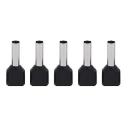 Kit 200pç Terminal Tubular Ilhós Duplos 1,5 / 2,5mm Elétrico - 2