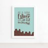 Quadro Cozinha Chocolate Frase Vida Moldura Branca 22x32cm - 2