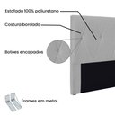 Ver imagem 3 de Cabeceira Solteiro 0,90M Aquilla Linho Cinza Claro Pallazio