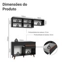 Ver imagem 3 de Armário de Cozinha Compacta 190cm Reims Madesa 05 Preto