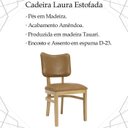Ver imagem 3 de Kit 2 Cadeira Estofada Canela Pes Madeira Amendoa Nacc