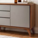 Ver mais imagens de Cômoda 3 Gavetas 2 Portas 165cm MDF Serena Naturalle e Cinza