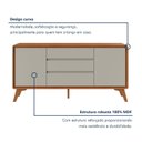 Ver imagem 6 de Cômoda 3 Gavetas 2 Portas 165cm MDF Serena Naturalle e Cinza