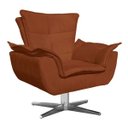 Ver imagem 2 de Kit 2 Poltronas Decorativas Gran Opala Base Estrela Em Aço Cromado Suede Terra
