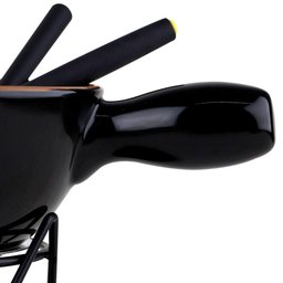 Fondue em Cerâmica 9 Peças 600ml Preto e Marrom - 2