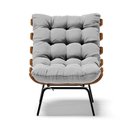 Ver imagem 3 de Poltrona Costela Suede Cinza - D'Rossi