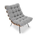 Ver imagem 1 de Poltrona Costela Suede Cinza - D'Rossi