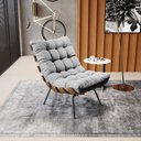 Ver imagem 2 de Poltrona Costela Suede Cinza - D'Rossi