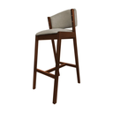 Ver imagem 3 de Kit 4 Banquetas Altas de Madeira Maciça Ana em Linho Premium Cor do Assento:bege Linho;cor da Estrut