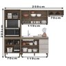 Cozinha Modulada 4 Peças 9 Portas 259cm Malbec Avela PLLA - 4