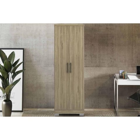 Armário Multiuso Casal 424 C/ 2 Portas e Pés Noce - Carraro