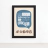 Quadro Cozinha Chocolate Frase Boca Moldura Preta 22x32cm - 2