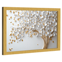 Ver imagem 1 de Quadro Decorativo Árvore Elegante Folhas Brancas