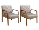 Ver imagem 1 de Kit 2 Poltronas Lara Cor:Veludo Capuccino 250