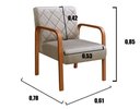 Ver imagem 3 de Kit 2 Poltronas Lara Cor:Veludo Capuccino 250