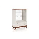 Ver imagem 1 de Cristaleira com Porta Vidro + LED Cor Off White/Nobre C710L Wn Dalla Costa