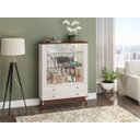 Ver imagem 2 de Cristaleira com Porta Vidro + LED Cor Off White/Nobre C710L Wn Dalla Costa
