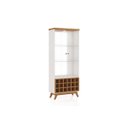 Ver imagem 1 de Cristaleira Adega Alta + Led Cor Off White/freijo C712l Wj Dalla Costa