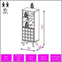 Ver imagem 3 de Cristaleira Adega Cor Off White/freijo C711 Wj Dalla Costa