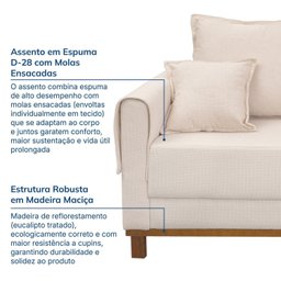 Sofá 2 Lugares 180cm Ananda Cabecasa Madeiramadeira - 6