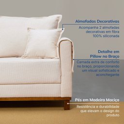 Sofá 2 Lugares 180cm Ananda Cabecasa Madeiramadeira - 4