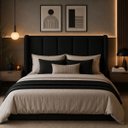Ver imagem 1 de Cabeceira Estofada Valentina Luxo Moderna King 1.95 Bz Home Decor Preto