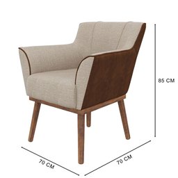 Poltrona Decorativa Dubai em Linho Just Time - 5