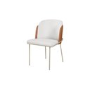 Ver imagem 1 de Cadeira Estofada Aurora Jantar Base Aço Carbono Espuma D28 409 Base Champagne - Champagne