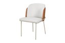 Ver imagem 1 de Cadeira Estofada Aurora Jantar Base Aço Carbono Espuma D28 409 Base Champagne - Champagne