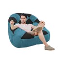 Ver imagem 2 de Poltrona Paloma Escritório Sala Pé Plástico Suede Azul Turquesa e Suede Preto - Dominic Decor