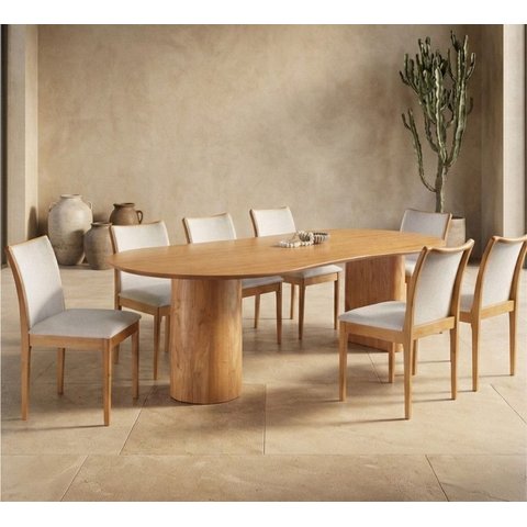 Sala de Jantar Orgânica 8 Cadeira - Phoenix - Requinte Salas