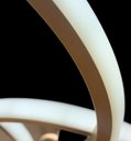 Ver imagem 4 de Lustre Pendente Moderno Led 45w 3 Anéis Dourado Multicor Bivolt